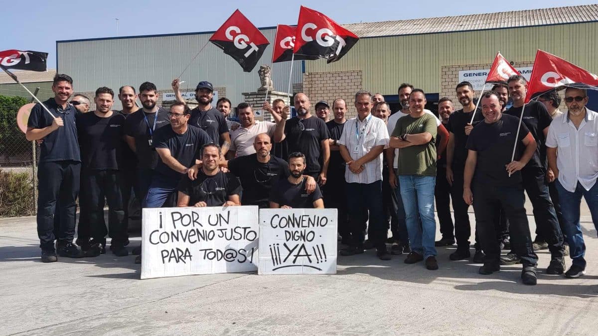 Imagen de estos trabajadores en plena movilización